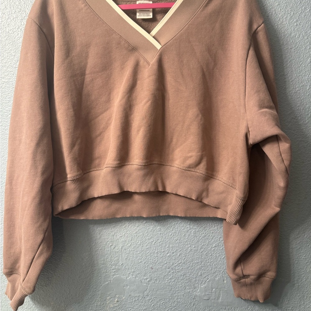 V-Neck Tan Sweater